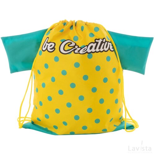Creadraw T Custom Made Trekkoord Tas Geel