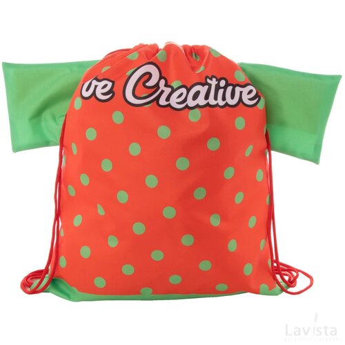 Creadraw T Custom Made Trekkoord Tas Rood