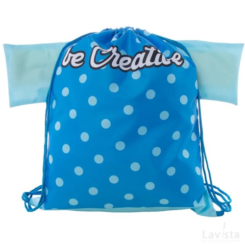 Creadraw T Custom Made Trekkoord Tas Blauw
