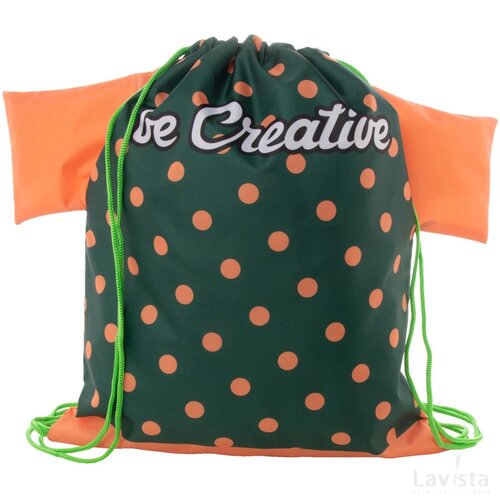 Creadraw T Custom Made Trekkoord Tas Groen