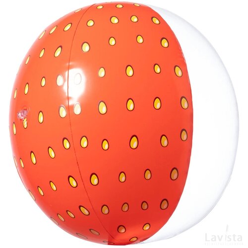 Strandbal met fruitdecoratie (Ø 28 cm) Rood