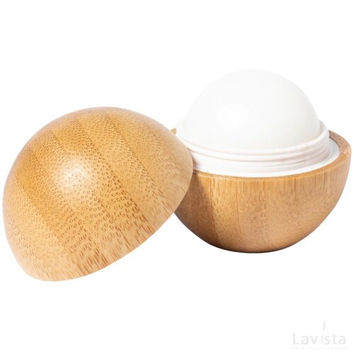 Lippenbalsem in ronde bamboe houder Naturel