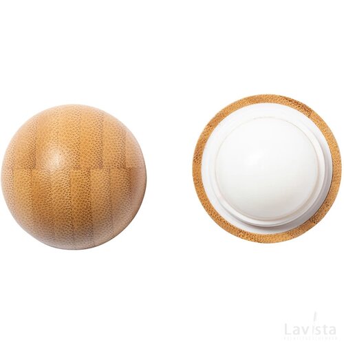 Lippenbalsem in ronde bamboe houder Naturel