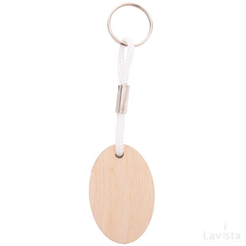 Woody Plus B Custom Made Sleutelhanger Wit