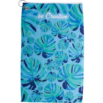 Birdie Sublimatie Golfhanddoek Wit