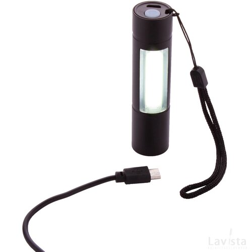 Chargelight Plus Oplaadbare Zaklamp Zwart