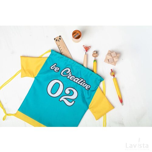 Creadraw T Kids Custom Made Trekkoord Tas Voor Kinderen Geel
