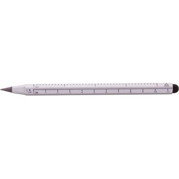 Ruloid Inktloze Pen Met Liniaal Zilver