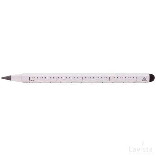 Ruloid Inktloze Pen Met Liniaal Wit