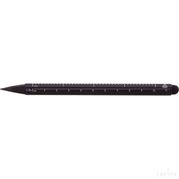 Ruloid Inktloze Pen Met Liniaal Zwart
