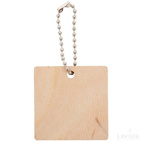 Creafob Wood Custom Made Sleutelhanger Natuurlijk