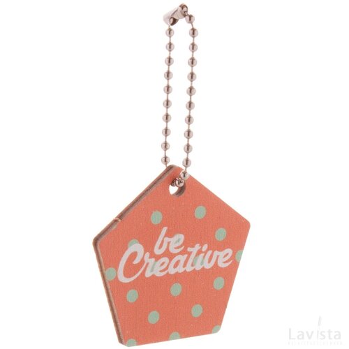 Creafob Wood Custom Made Sleutelhanger Natuurlijk