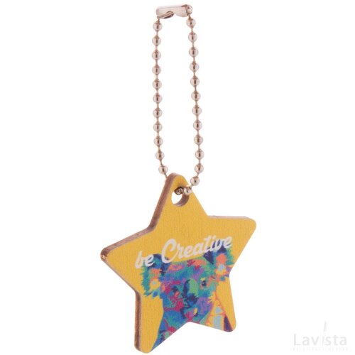 Creafob Wood Custom Made Sleutelhanger Natuurlijk