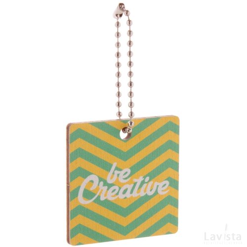 Creafob Wood Custom Made Sleutelhanger Natuurlijk