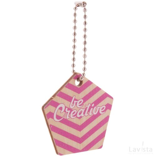 Creafob Wood Custom Made Sleutelhanger Natuurlijk