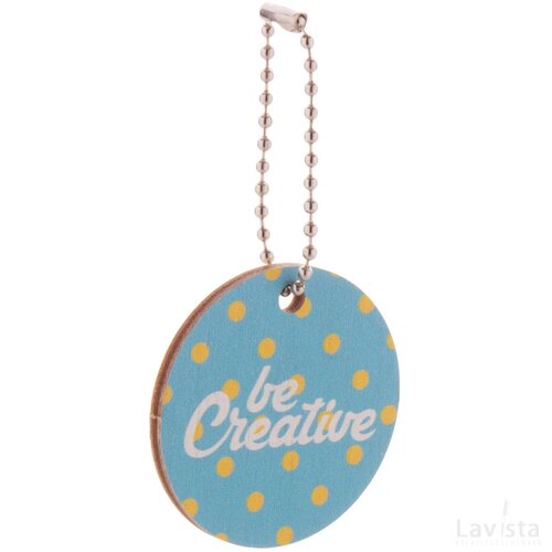 Creafob Wood Custom Made Sleutelhanger Natuurlijk