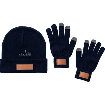 Prasan Muts En Handschoenen Set Donker Blauw