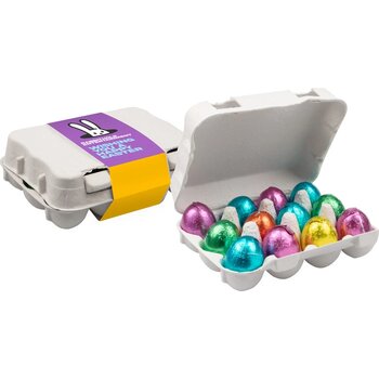 Doosje chocolade paaseitjes 12 stuks