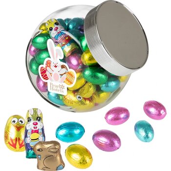 Medium glazen pot met Paasmix