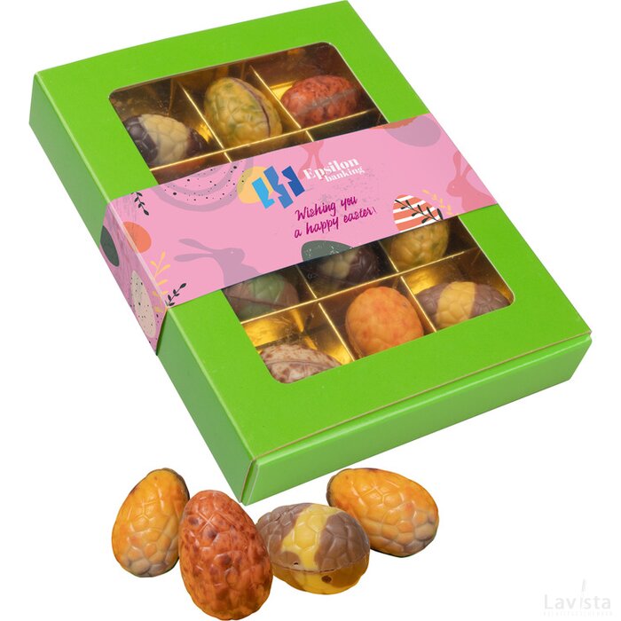 Doosje met 12 luxe Paaseitjes