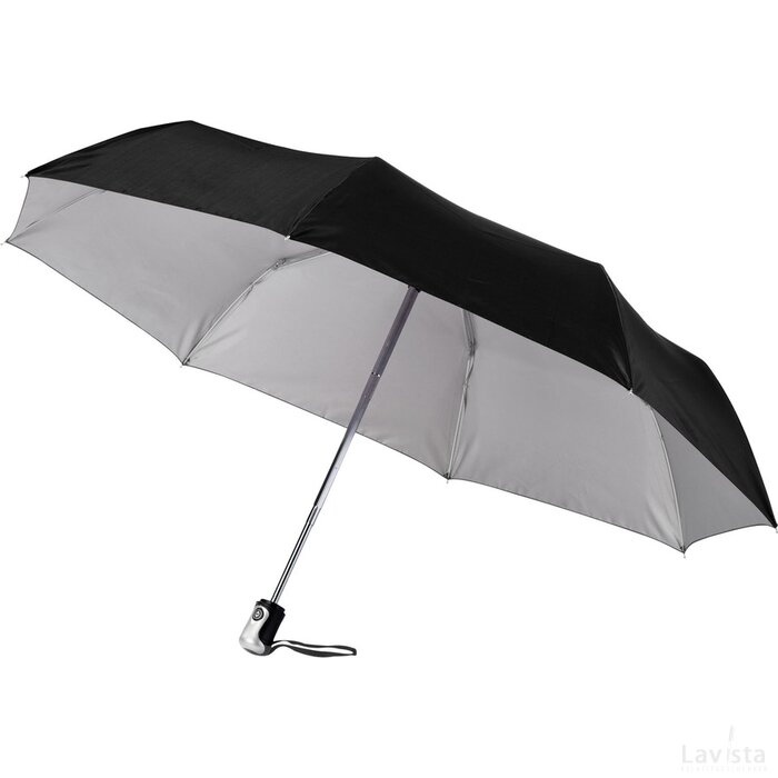 Alex 21,5'' opvouwbare automatische paraplu Zwart/Zilver