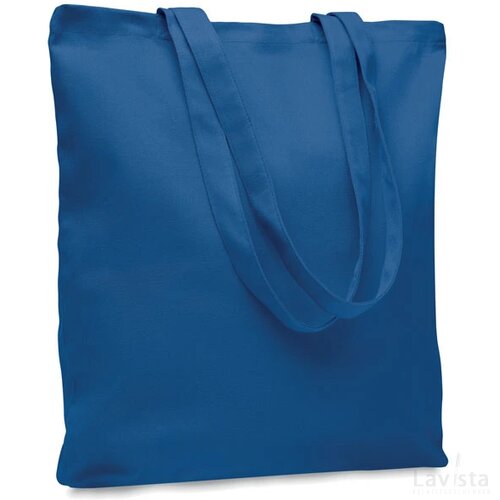 Stevige canvas boodschappentas Rassa coloured royal blauw