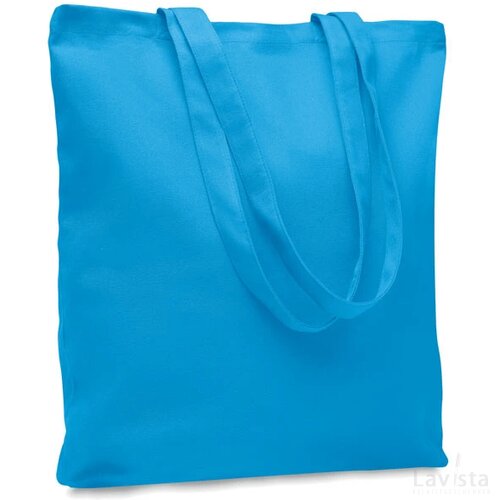 Stevige canvas boodschappentas Rassa coloured turquoise