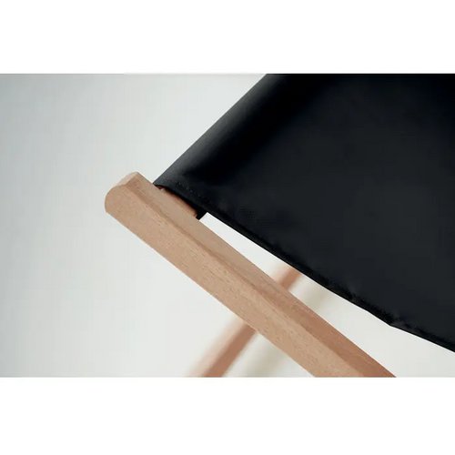 Houten strandstoel Zwart