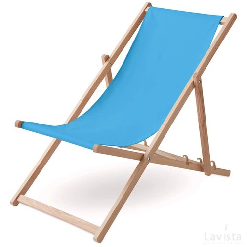 Houten strandstoel Honopu turquoise