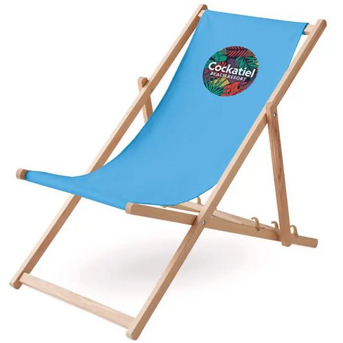 Houten strandstoel Turquoise