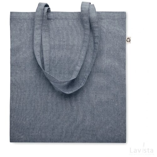 Boodschappentas lange hengsels Abin blauw