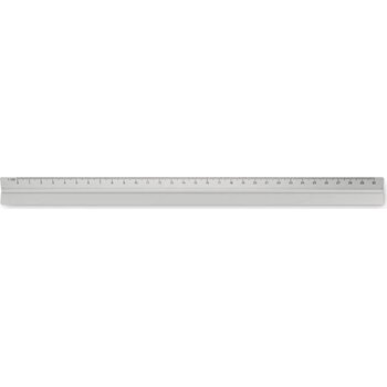 Aluminium liniaal 30cm Tria mat zilver