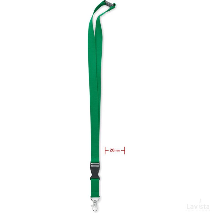 Lanyard met metalen haak 20mm Lannycot groen