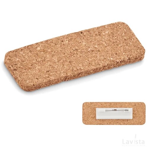 Naamkaarthouder kurk Dero beige