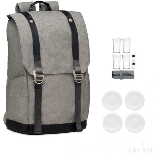 Picknickrugzak 4 personen Cozie grijs