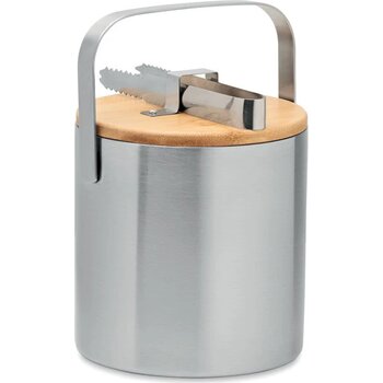Dubbelwandige 1.2l ijsemmer Kokkola mat zilver