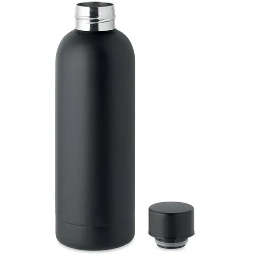Gerecyclede RVS dubbelwandige fles Zwart 650 ml