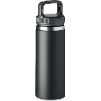 Dubbelwandige veldfles 500 ml Cleo zwart
