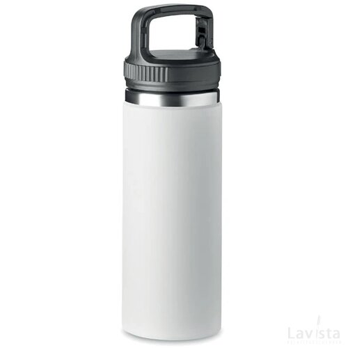 Dubbelwandige veldfles 500 ml Cleo wit