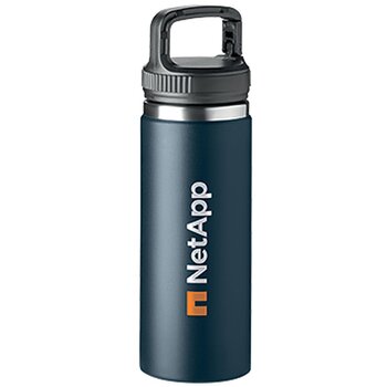 Dubbelwandige veldfles met haakhanger Kobaltblauw