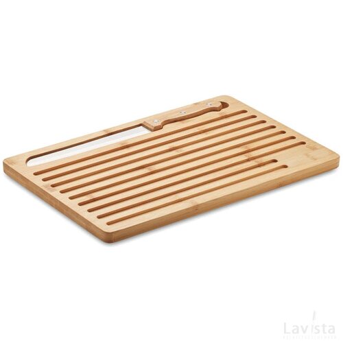 Bamboe snijplank en broodmes Lembaga hout