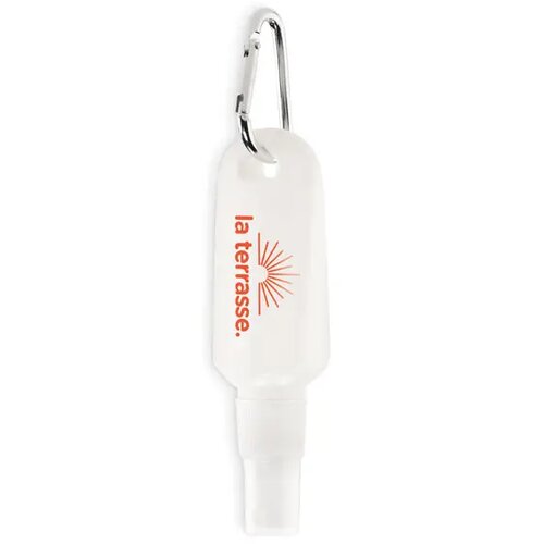 Zonnebrand spray met karabijnhaak 30 ml Wit
