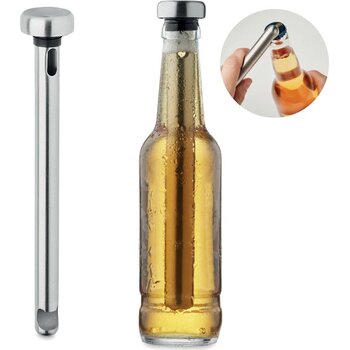 Flesopener en koelelement Zilver