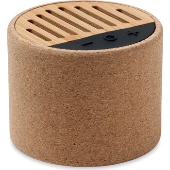 Kurken draadloze luidspreker Round + beige