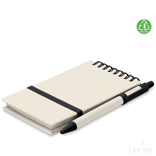 A6 gerecycled karton notebook Mito set zwart