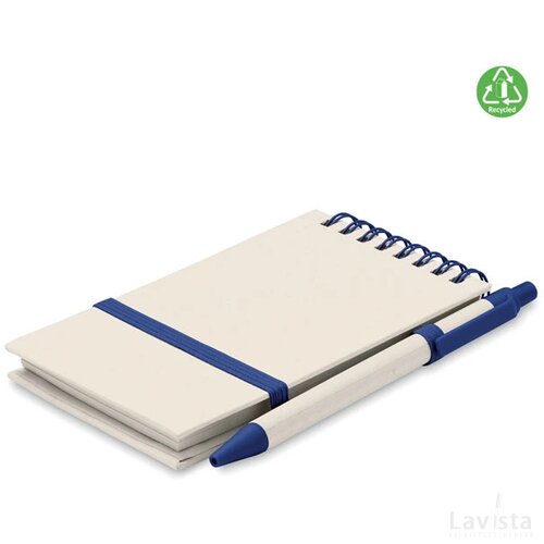 A6 gerecycled karton notebook Mito set blauw