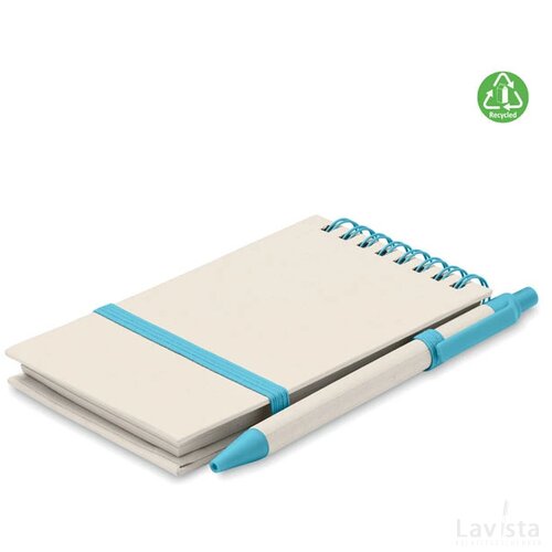 A6 gerecycled karton notebook Mito set turquoise