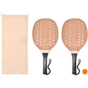 Rozenhout strand tennis set Palas hout