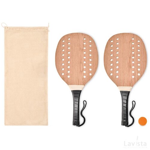 Rozenhout strand tennis set Palas hout