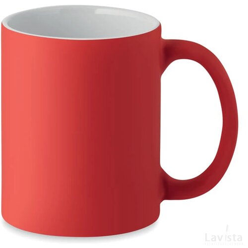 Matte gekleurde mok 300 ml Dublin colour rood